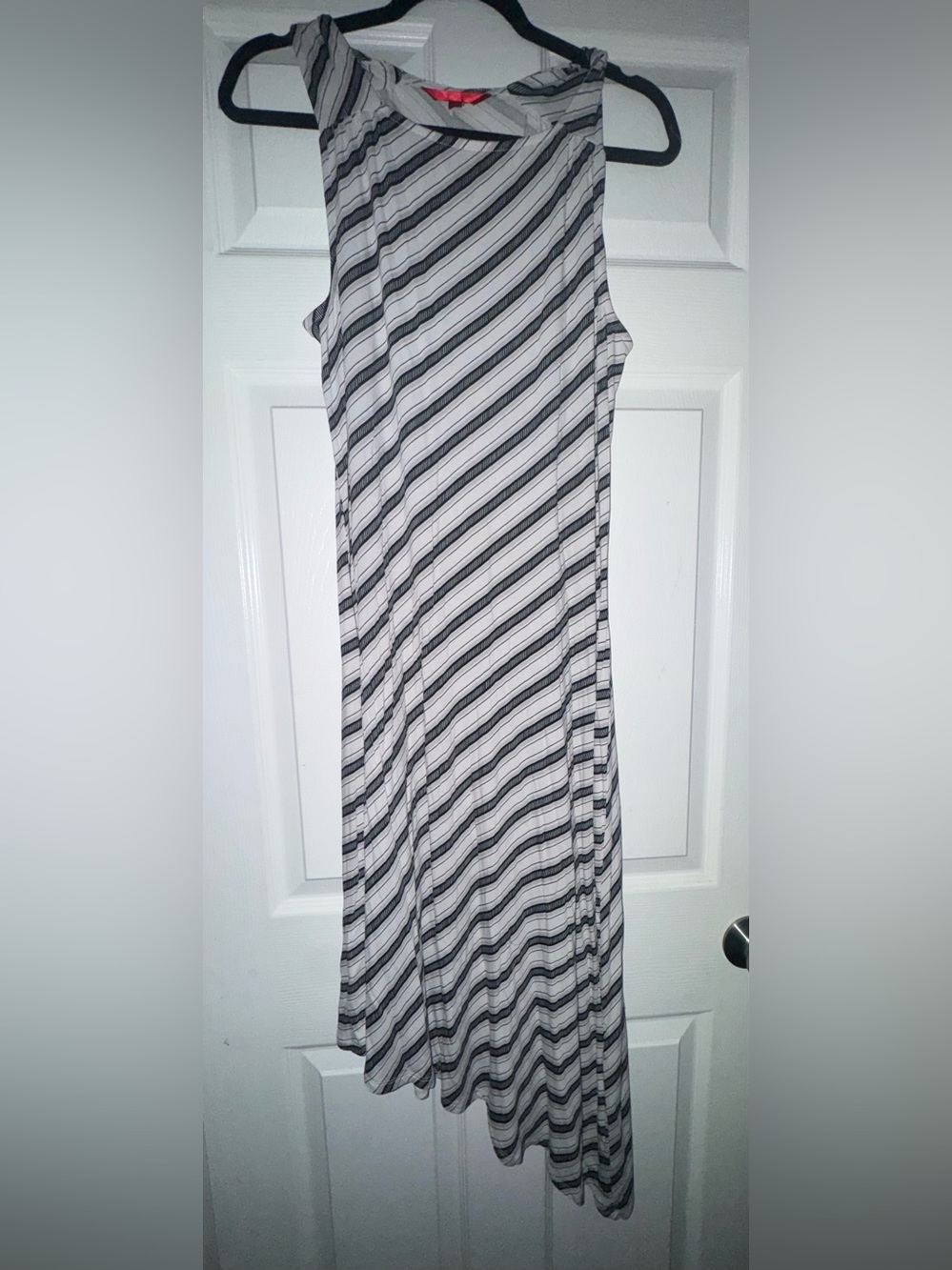 Women's Black & White Striped Maxi dress